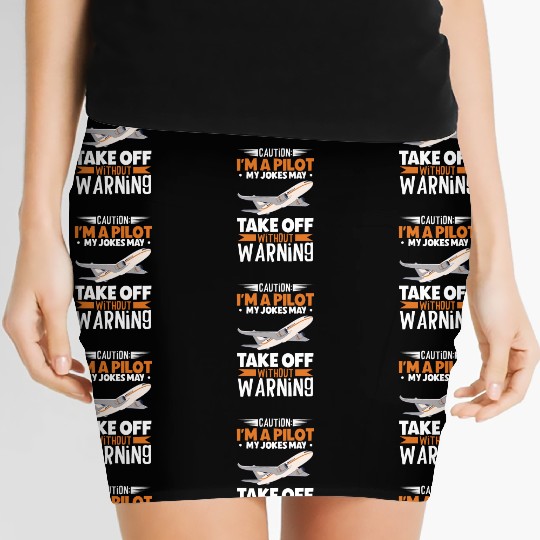Pilot Aviation Airplane Airline Future Pilots Women's Mini Skirts