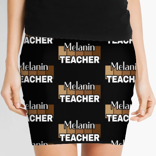 Melanin Teacher Life Afro Teacher African American Women's Mini Skirts