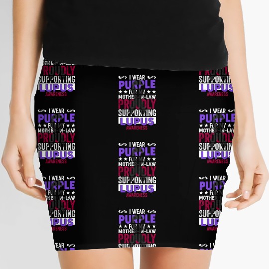 I wear Purple for my Mother-in-Law Lupus Awareness Women's Mini Skirts