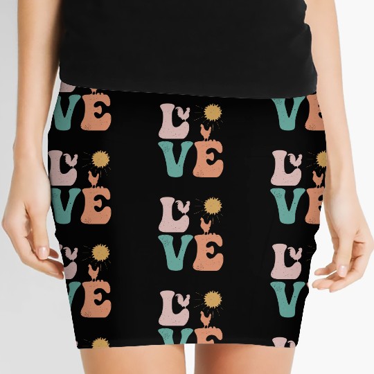 Chicken Farm Animal Farmer LOVE Women's Mini Skirts