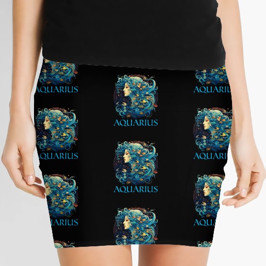 Embrace Your Aquarius Identity: Aquarius Zodiac Women's Mini Skirts