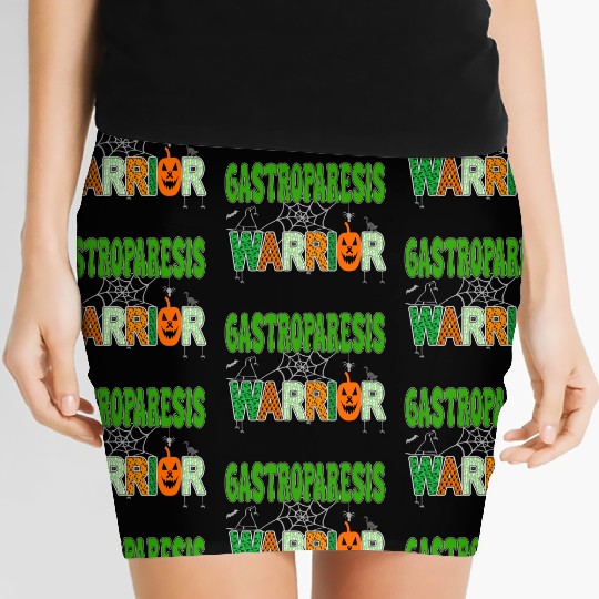 Halloween Gastroparesis Warrior green awareness Women's Mini Skirts