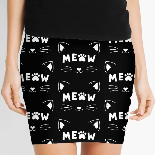 Cat lover Meow Women's Mini Skirts design
