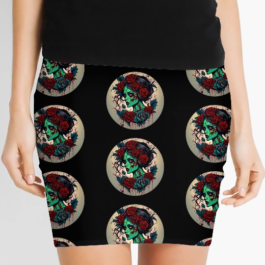 Zombie Girl / Halloween / creepy / Monster / blood Women's Mini Skirts