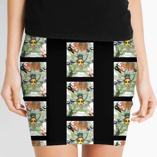 Trick or Treat design Women's Mini Skirts