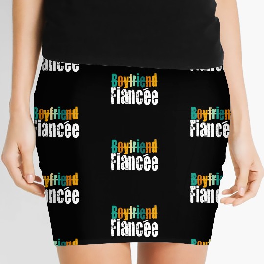 Couple Engagement Engaged Men Funny Fiancee Women's Mini Skirts