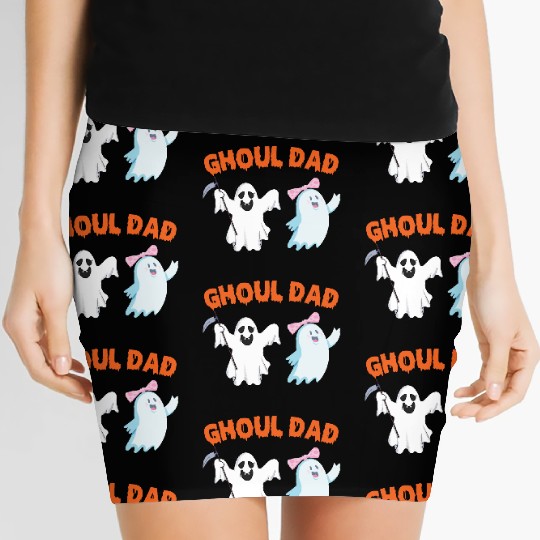 Ghoul Dad Ghost Funny Halloween Costume Women's Mini Skirts