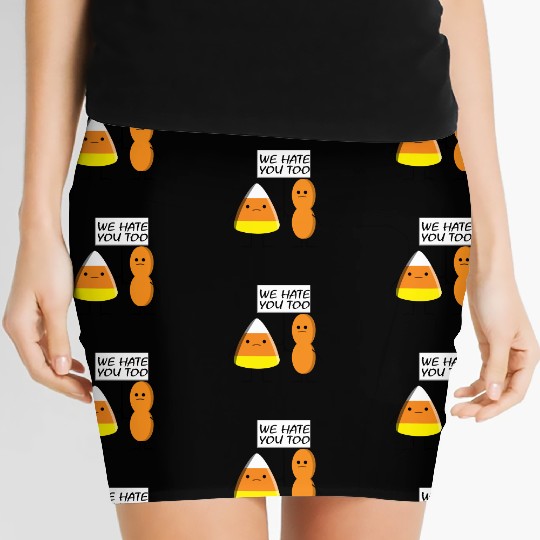 Candy Corn and Circus Peanut, Cute and Sassy Candy Women's Mini Skirts