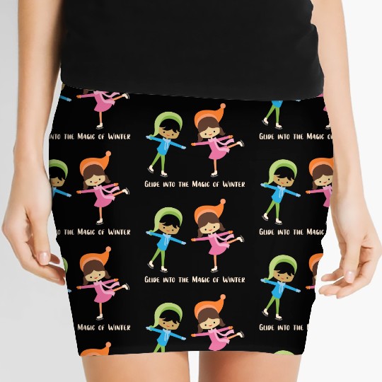 Glide Into The Magic Of Winter Women's Mini Skirts