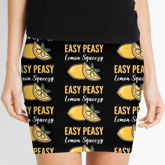 Easy Peasy Lemon Lemonade Vendor Gift Women's Mini Skirts