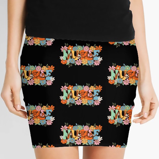 NICU Nurse Flower Women's Mini Skirts