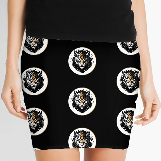 Fierce Tiger Anime Women's Mini Skirts