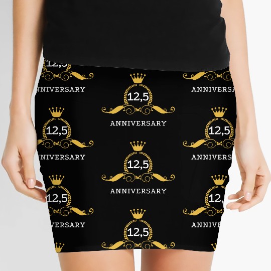 12.5 Years Wedding Anniversary / Celebrate Love Women's Mini Skirts