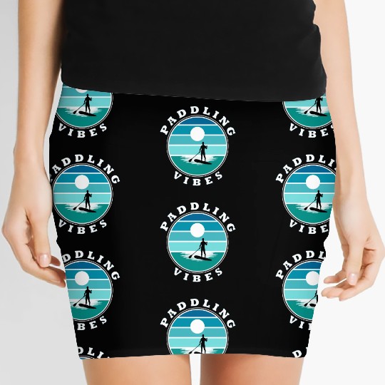 Paddling Vibes - retro - Paddle Boarder Women's Mini Skirts