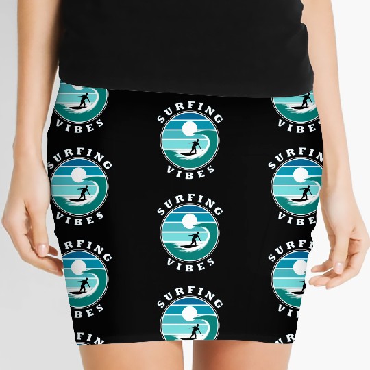 Surfing Vibes – retro 2 - Surfer Women's Mini Skirts