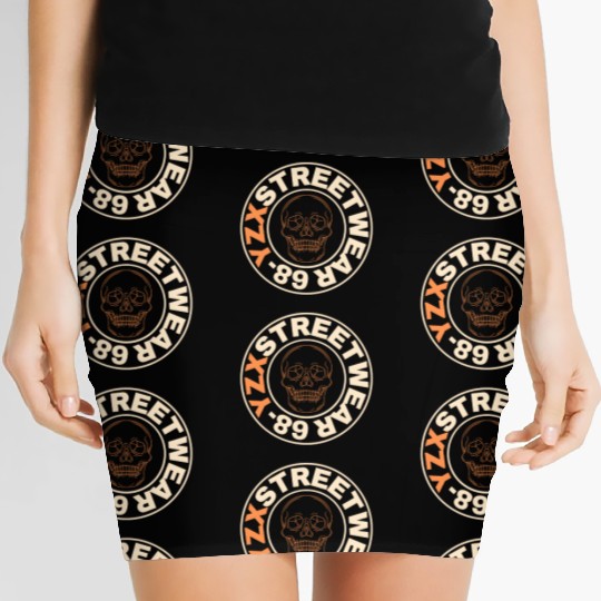 Streetwear skull Women's Mini Skirts