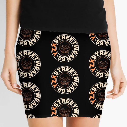 Streetwear skull Women's Mini Skirts