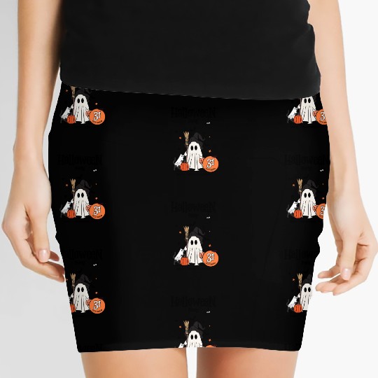 Boo-tiful Night: A Halloween Tale Women's Mini Skirts