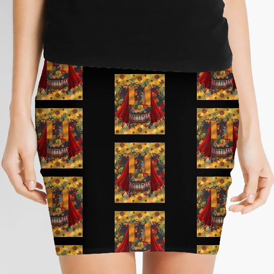 "Autumn Memories on the Balcony" Women's Mini Skirts