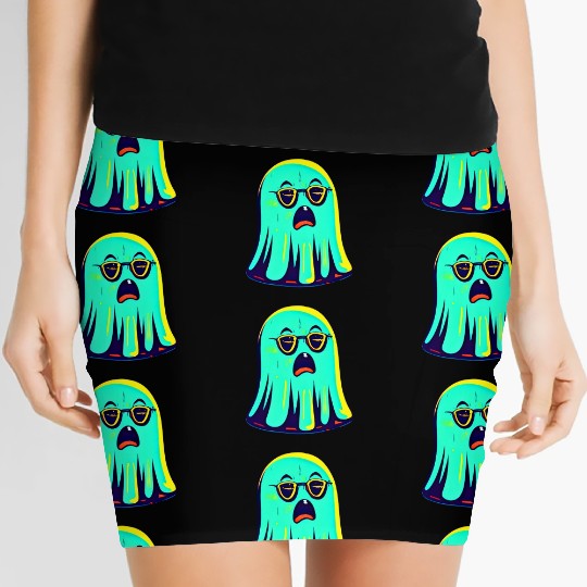 Weird ghost N3 Women's Mini Skirts