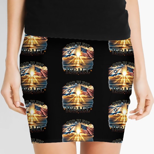 United for Israel God Bless Israel - Promised Land Women's Mini Skirts