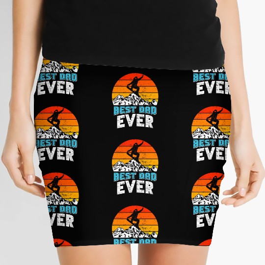 Snowboarder Best Dad Ever Snowboarding Freestyle Women's Mini Skirts