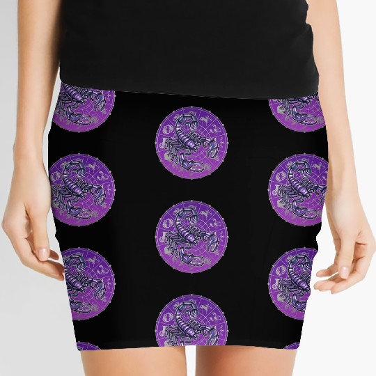 Scorpio Zodiac star sign horoscope Astrology Women's Mini Skirts