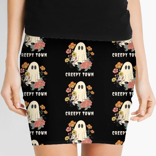 Boo Ghost - Creepy town Women's Mini Skirts