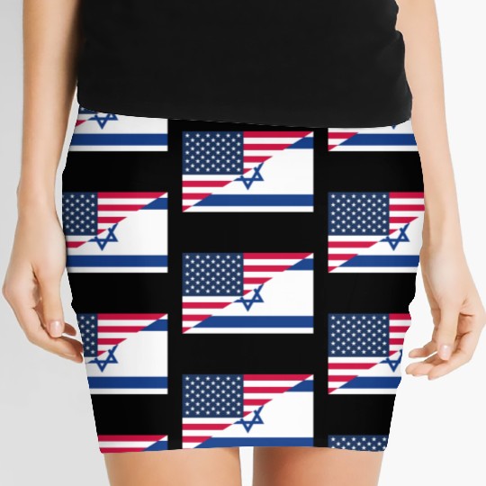 Israel USA flag flags Women's Mini Skirts
