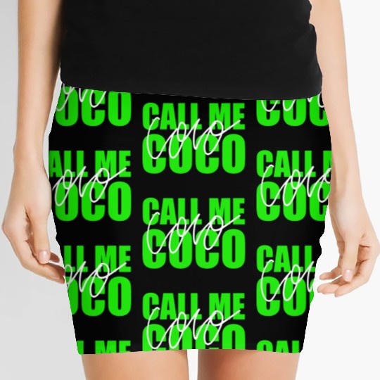 Call me coco green 2 Women's Mini Skirts