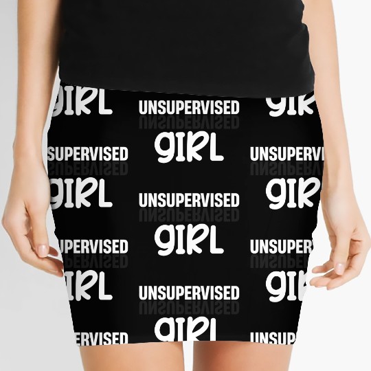 Unsupervised Girl Funny Flirting Humurous Women's Mini Skirts