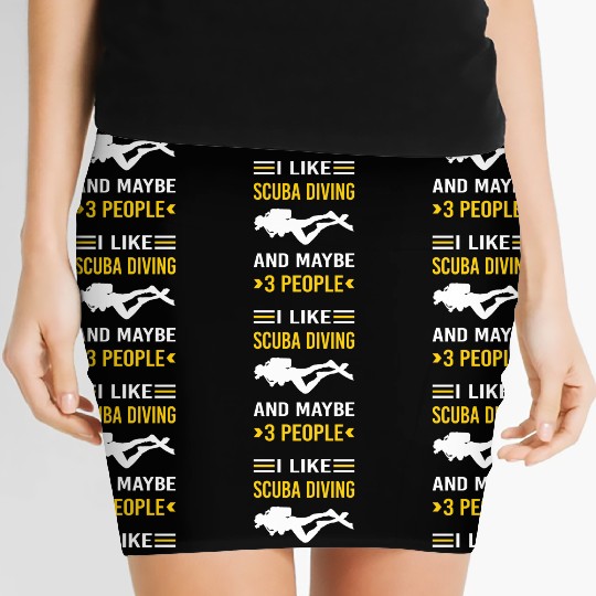 3 People Scuba Diving Diver Women's Mini Skirts