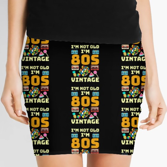 80s Vintage Vibes - Retro Design with Neon Colors Women's Mini Skirts