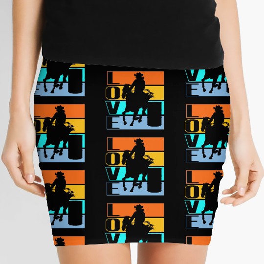 Horseback Riding Equestrian Colorful Horse Lovers Women's Mini Skirts
