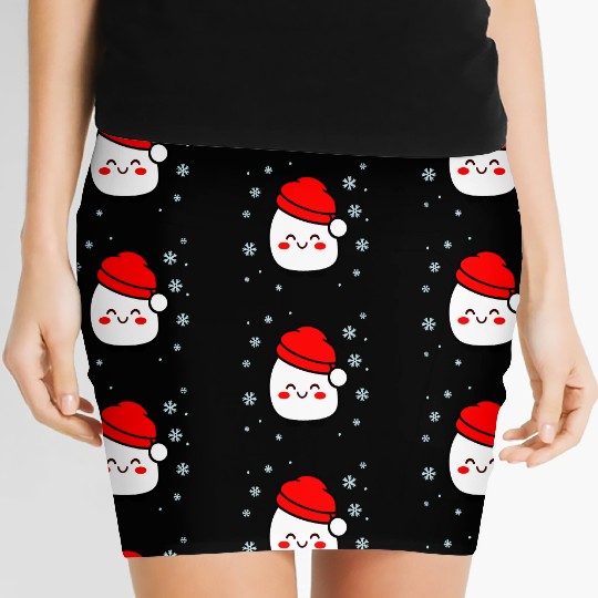 Santa Marshmallow Version 2 Women's Mini Skirts