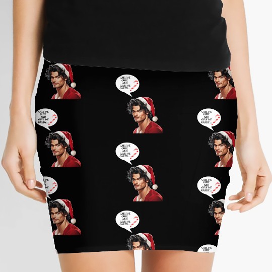 Christmas Nice Cute and Handsome Man Women's Mini Skirts