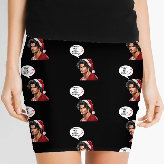 Christmas Nice Cute and Handsome Man Women's Mini Skirts