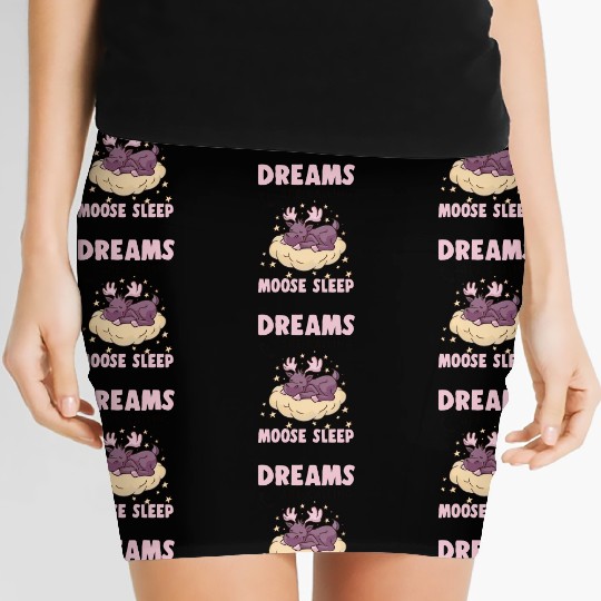 Dreams Are Calling Youth Cute Moose Women's Mini Skirts
