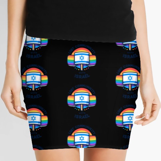 LGBTQ community STANDS WITH ISRAEL Women's Mini Skirts