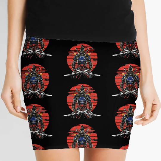 Japanese katana warrior Women's Mini Skirts