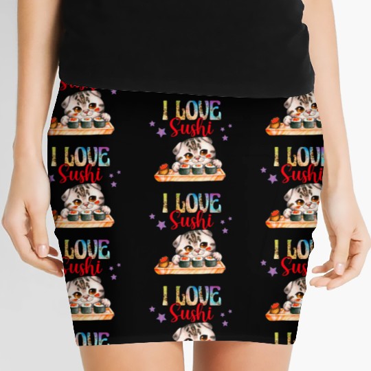I love Sushi - Cat sushi Women's Mini Skirts