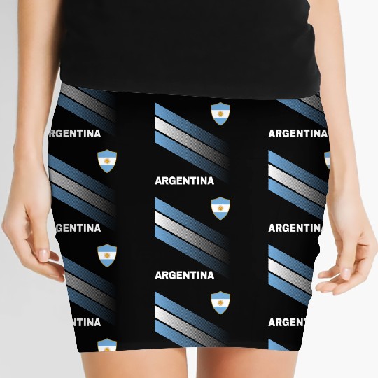 Argentina Sunflower Flag Argentina Soccer Lover Women's Mini Skirts