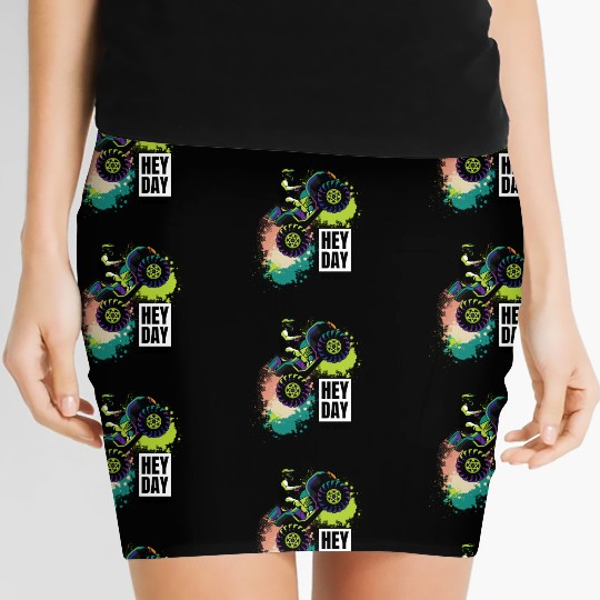 ATV/Quad " Wheelie" style logo. By "Hey Day" Women's Mini Skirts