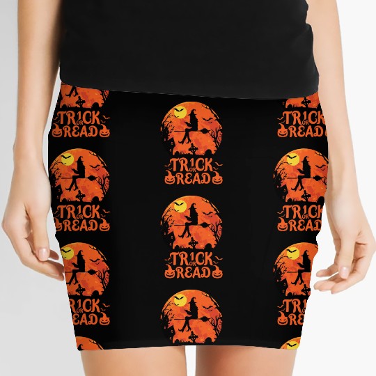 Trick Or Read Halloween Reading Lover Women's Mini Skirts