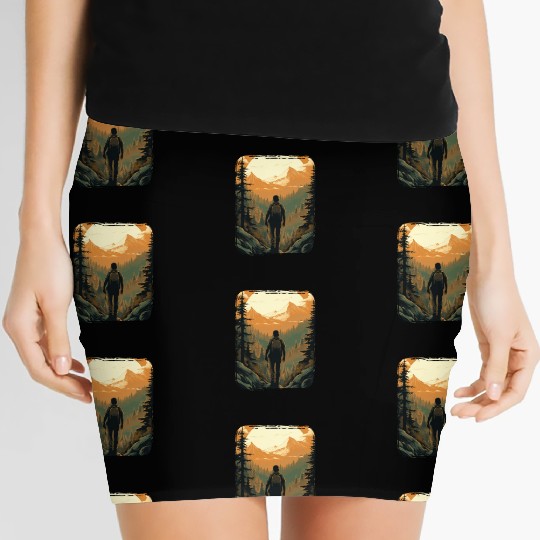 Forest nature trekking adventure Women's Mini Skirts
