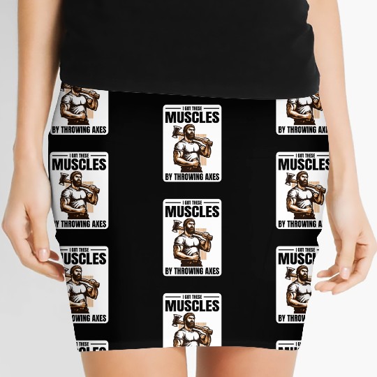Muscle-Forged Mastery: Lumberjack's Axe Throwing Women's Mini Skirts