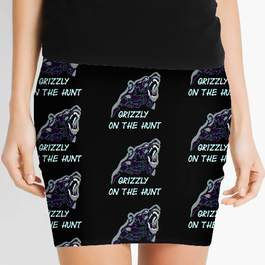 Grizzly On The Hunt Women's Mini Skirts
