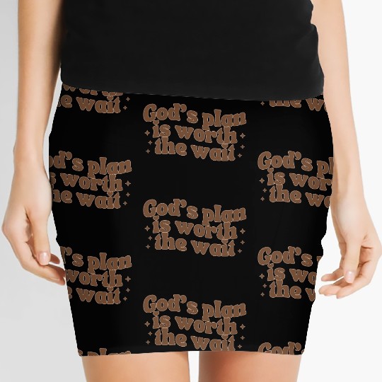God's Plan Is Worth The Wait Women's Mini Skirts