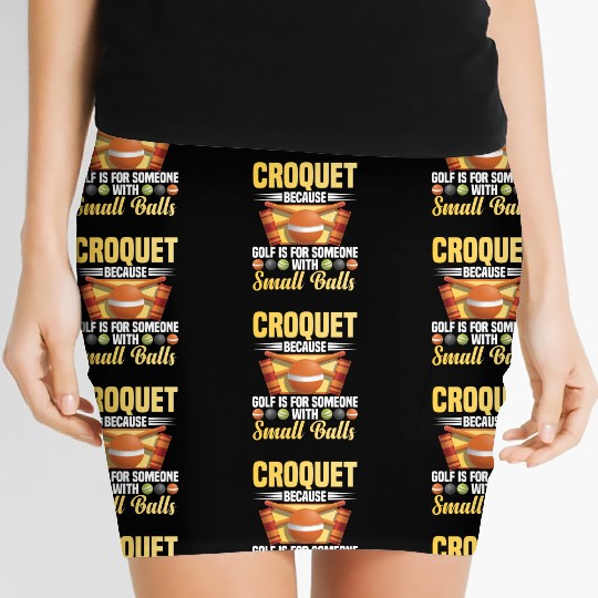 Croquet Mallet Croquet Club Croquet Player Croquet Women's Mini Skirts