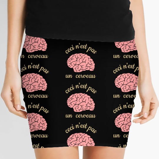 Ceci Nest Pas Un Cerveau Art Teacher Brain Women's Mini Skirts